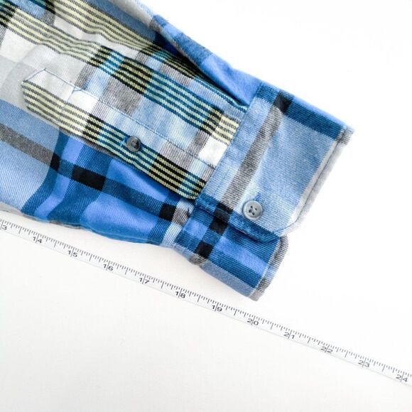 Oakley Mens Button Down Shirt Long Sleeve Plaid Blue M - Picture 6 of 7